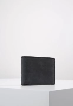 Pier One LEATHER - Geldbörse - Black