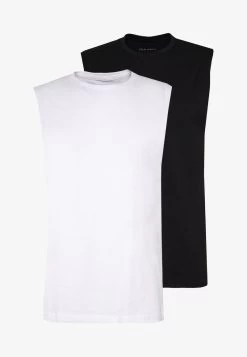 Pier One 2 PACK - Top - White/black 9 Pier One 2 PACK - Top - White/black -Pier One 746ca57ae5d64a839e14f2b3a322ccb3