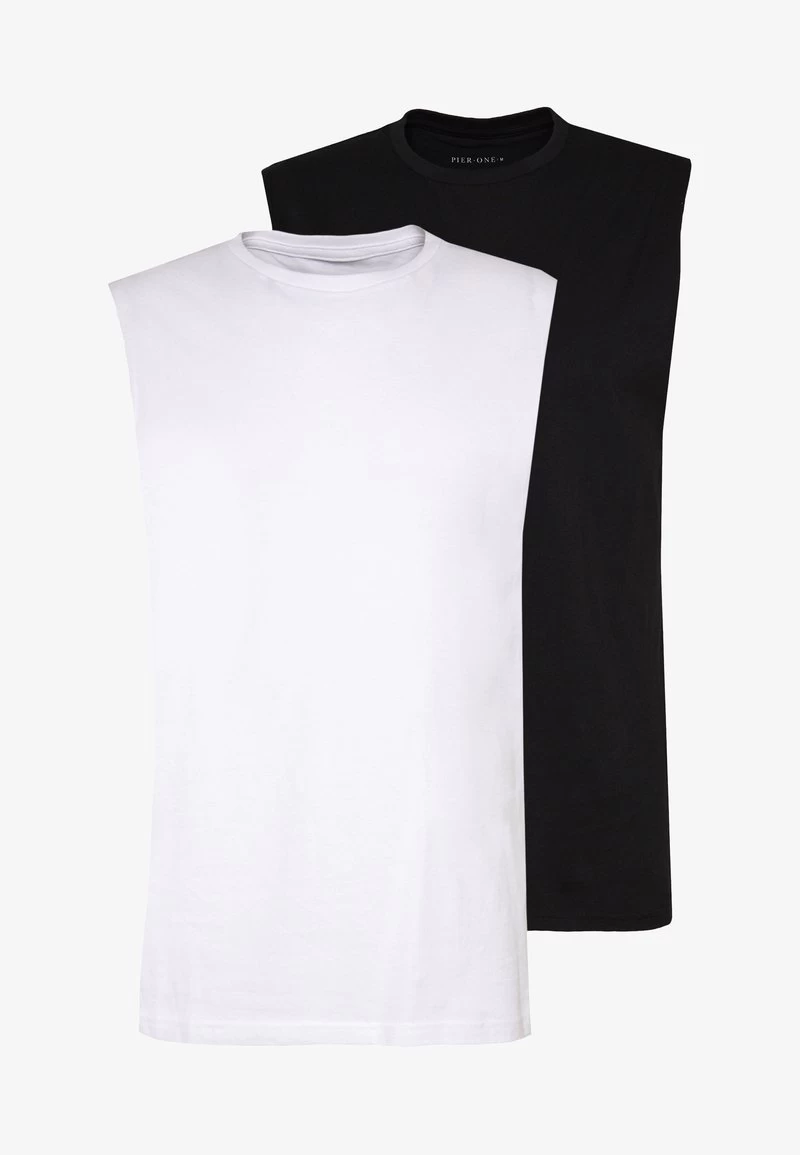 Pier One 2 PACK - Top - White/black 4 Pier One 2 PACK - Top - White/black – Bild 4