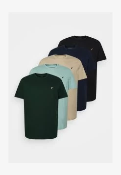 Pier One 5 PACK - T-Shirt Basic - Dark Green/beige/light Blue 11 Pier One 5 PACK - T-Shirt Basic - Dark Green/beige/light Blue -Pier One 7af36362bd71478faf64c035d446b9b1