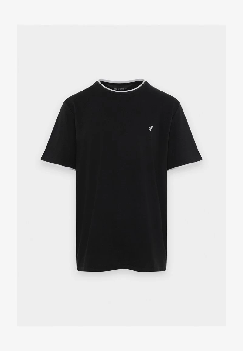 Pier One PIQUE EMBRO DETAIL - T-Shirt Basic - Dark Blue 5 Pier One PIQUE EMBRO DETAIL - T-Shirt Basic - Dark Blue – Bild 5