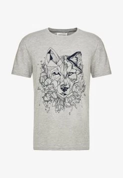 Pier One T-Shirt Print - Mottled Grey -Pier One 83a9a3118dbe4577af7e98ab4d8a6a9b