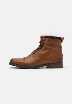 Pier One Schnürstiefelette - Cognac