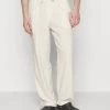 Pier One DRAWCORD TROUSERS - Stoffhose - Off-white