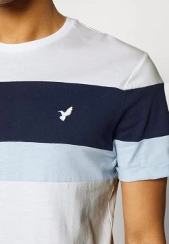 Pier One T-Shirt Print - White/blue -Pier One b9633214d8374f3ca392090ae2687d7c