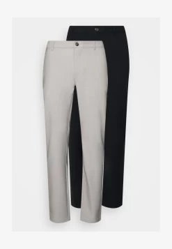 Pier One 2 PACK - Stoffhose - Mottled Light Grey/black -Pier One bf5cfc6785a64bee84d2f35fab7c6ae4 1