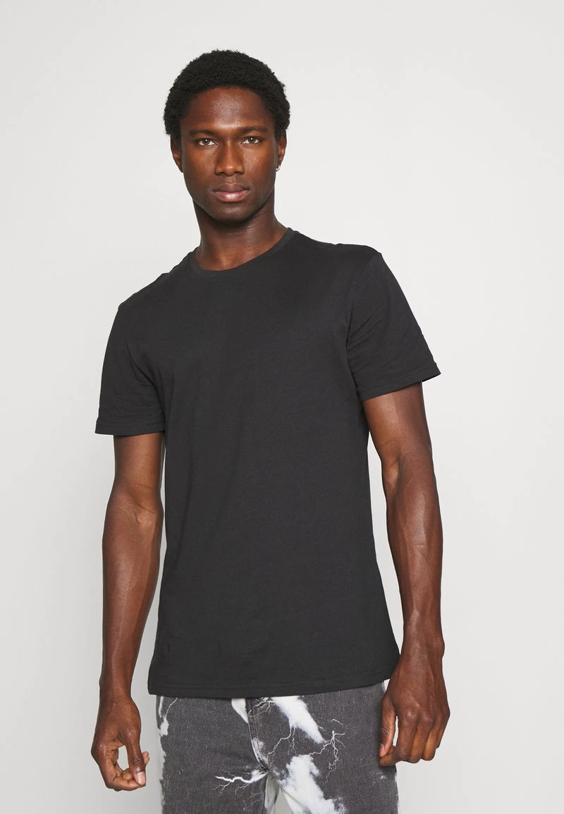 Pier One 3 PACK - T-Shirt Basic - Black/mottled Dark Grey/bordeaux 2 Pier One 3 PACK - T-Shirt Basic - Black/mottled Dark Grey/bordeaux – Bild 2