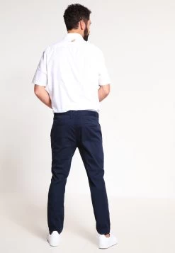Pier One SLIM FIT CHINO - Chino - Dark Blue -Pier One d781d37eda76425a93e9a0a3b37f56fe