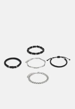 Pier One 5 PACK - Armband - Silver-coloured, Black 9 Pier One 5 PACK - Armband - Silver-coloured, Black -Pier One de06228a4ecd40d48ae078a71578fdd3 2