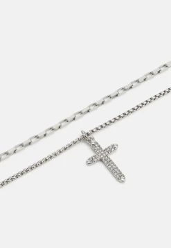 Pier One 2 PACK - Halskette - Silver-coloured -Pier One e42a886ec2cf4c778fd634ddb3804b3a